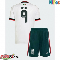 Camiseta México Raul Jimenez #9 Visitante Equipación para niños Mundial 2026 manga corta (+ pantalones cortos)